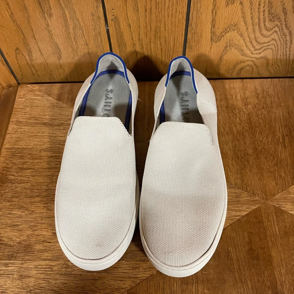 Rothy's The Slip On Sand Knit Fabric Low Everyday Sneakers - Size W8 - Picture 5 of 15